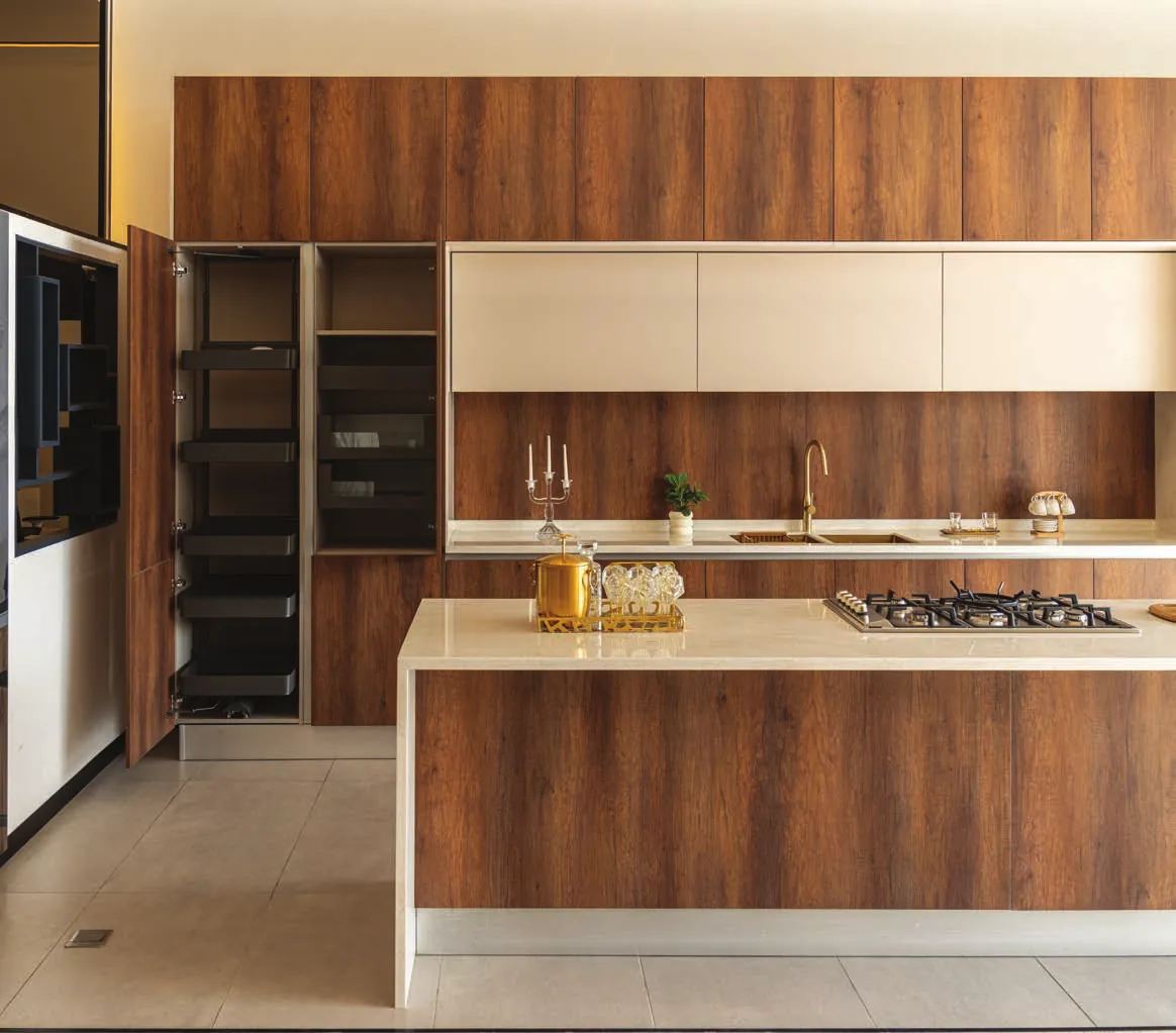 Warm wood kitchen