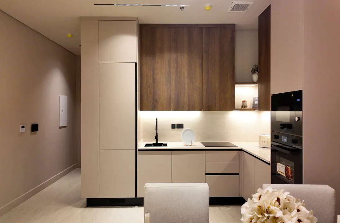 Warm wood kitchen